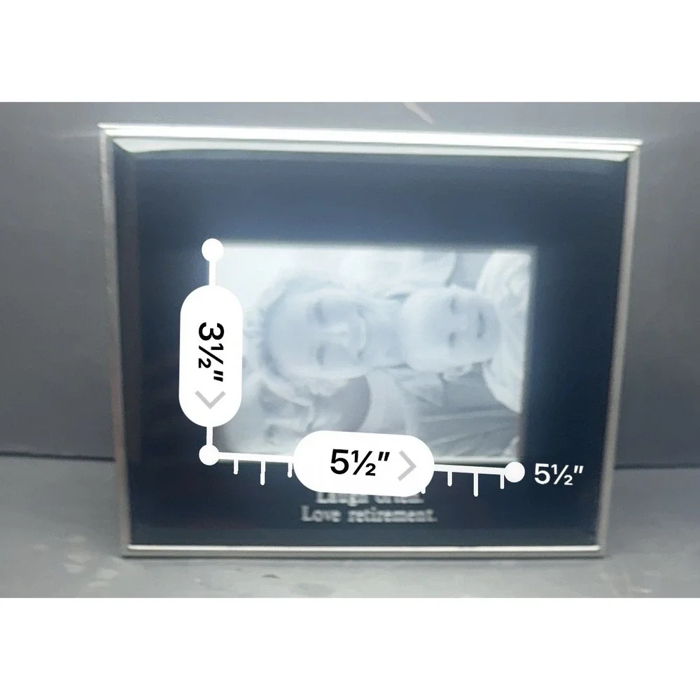 Things Remembered Black & Stainless Steel Photo Frame Engraved Memories New‎